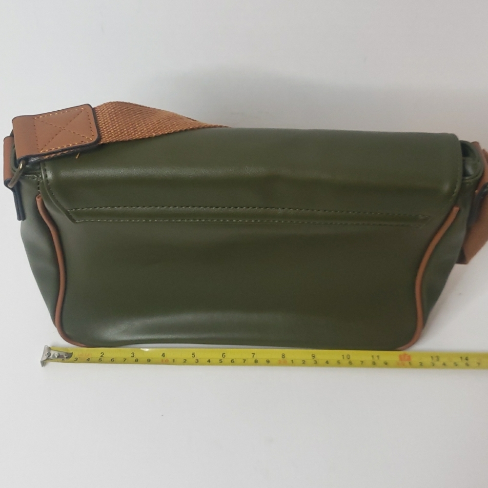Princess Highway Satchel Bag Green Brown Adjustable Strap Shoulder Faux Leather - Picture 16 of 17
